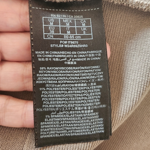 Guess Taupe Bodycon Bandage Fit Mini Dress Elegant with Sequin Accents Sz M Y2K - Picture 12 of 16